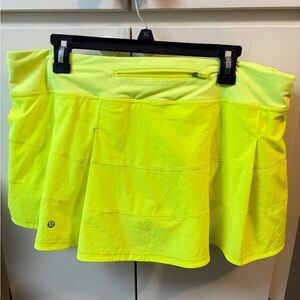 Lululemon Neon Yellow Athletic Skort